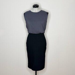 LOFT Mixed Media 2-in-1 Sheath Dress - Size 0
